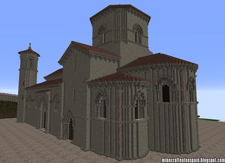 Réplica Minecraft de la Iglesia de San Martín de Tours, Fromista, Palencia, España.