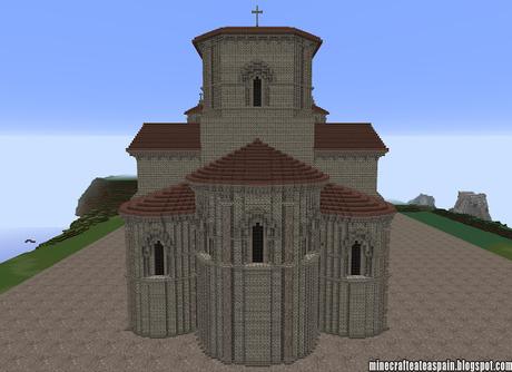 Réplica Minecraft de la Iglesia de San Martín de Tours, Fromista, Palencia, España.