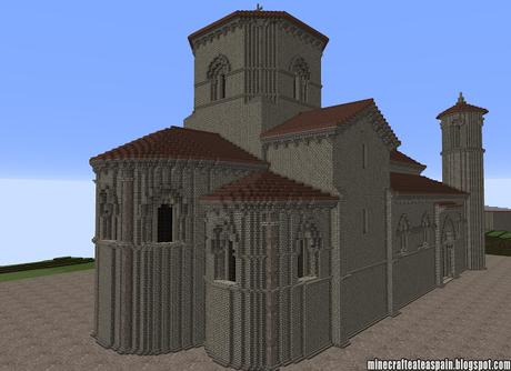 Réplica Minecraft de la Iglesia de San Martín de Tours, Fromista, Palencia, España.