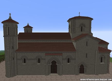 Réplica Minecraft de la Iglesia de San Martín de Tours, Fromista, Palencia, España.