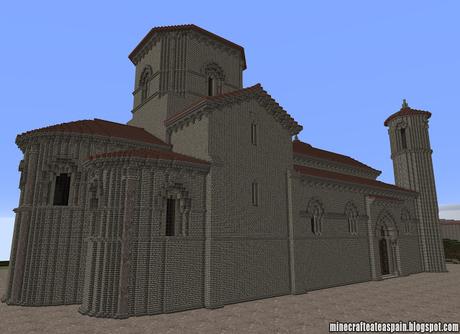 Réplica Minecraft de la Iglesia de San Martín de Tours, Fromista, Palencia, España.