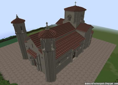 Réplica Minecraft de la Iglesia de San Martín de Tours, Fromista, Palencia, España.