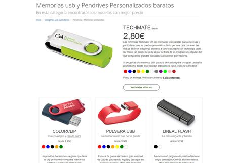 Memorias usb de 1GB, 2GB, 4GB y 8GB para el mercado promocional