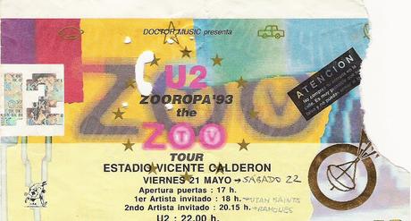 Vídeos de conciertos: U2 el 22 de mayo de 1993 en el Vicente Calderón de Madrid
