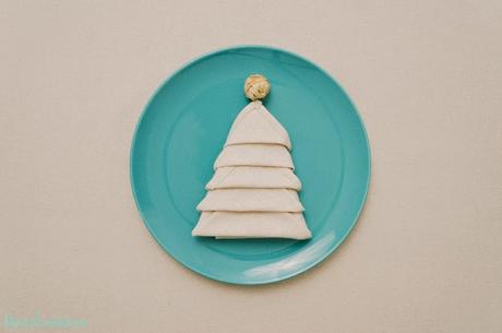 Servilletas con forma de árbol de navidad Servilletas con forma de árbol de navidad
