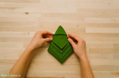 Servilletas con forma de árbol de navidad Servilletas con forma de árbol de navidad