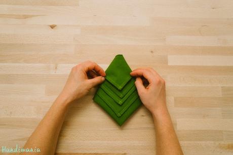 Servilletas con forma de árbol de navidad Servilletas con forma de árbol de navidad