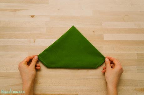 Servilletas con forma de árbol de navidad Servilletas con forma de árbol de navidad