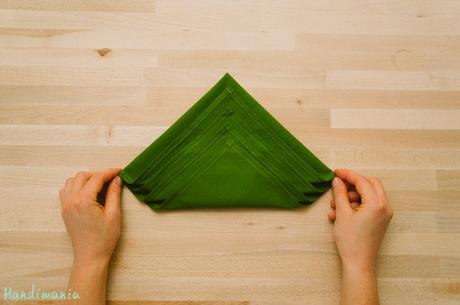 Servilletas con forma de árbol de navidad Servilletas con forma de árbol de navidad