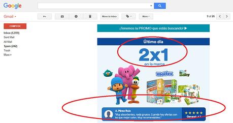 descuento 2x1 email marketing