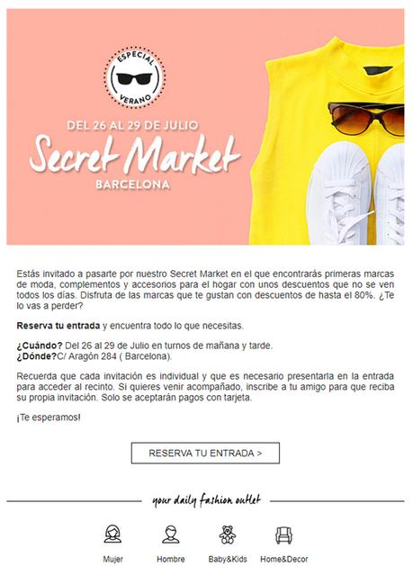 newsletter venta secreta