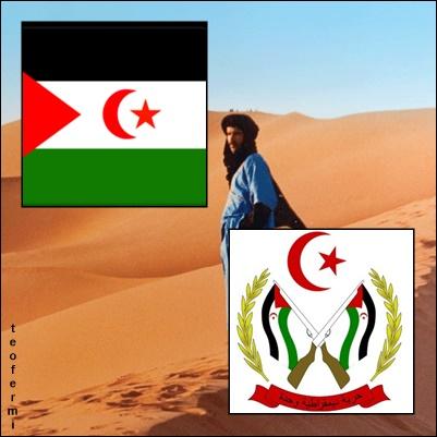Bandera y Escudo de la República Árabe Saharaui Democrática