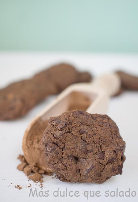 Galletas de algarroba con trozos de chocolate