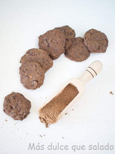 Galletas de algarroba con trozos de chocolate