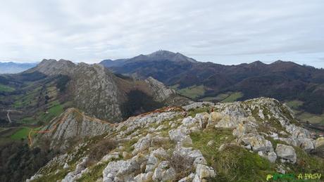 Peña Pagadín, tramo occidental de la arista