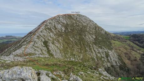 Ruta a la PEÑA PAGADÍN - 416 m., desde SARDEU