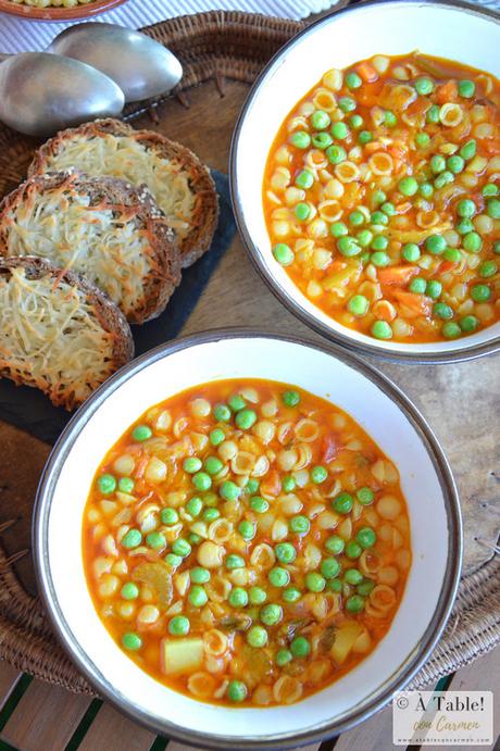 Sopa Juliana con Pasta