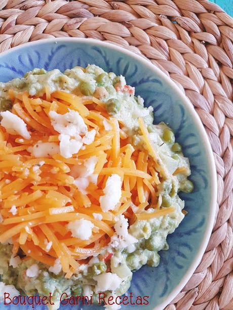 Noodles de zapallo con salsa de palta y palmitos Noodles de zapallo con salsa de palta y palmitos