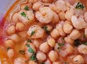 Guiso garbanzos gambas