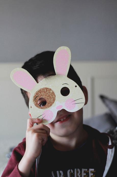 Máscara de conejo - niños kidsandchic