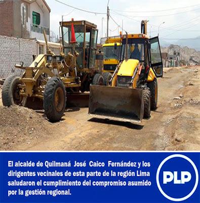 GORE LIMA REANUDA OBRA EN QUILMANÁ – CAÑETE…