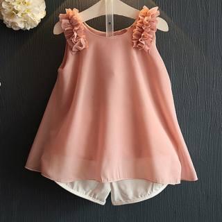 Waistcoat Frilled Tulle Two Pieces Set