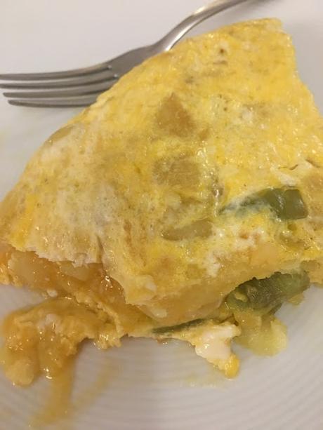 Tortilla De Patatas Con Cebolla Y Pimiento Verde Tortilla De Patatas Con Cebolla Y Pimiento Verde