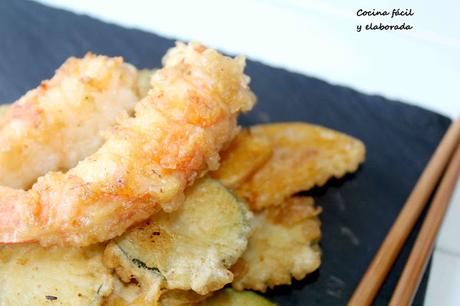 TEMPURA DE VERDURAS Y LANGOSTINOS