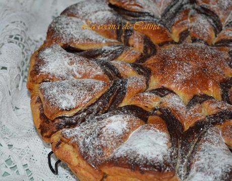 Tarta estrella de crema de chocolate Tarta estrella de crema de chocolate