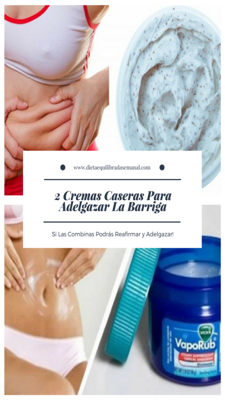 2 Cremas Caseras Para Adelgazar La Barriga. Combínalas Para Adelgazar Y Reafirmar