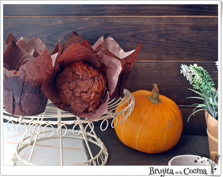 Muffin de calabaza con crumble chocolateado Muffin de calabaza con crumble chocolateado