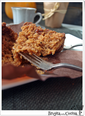 Muffin de calabaza con crumble chocolateado Muffin de calabaza con crumble chocolateado