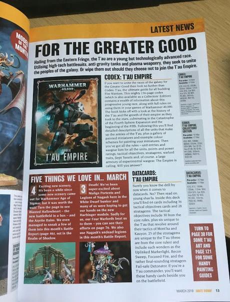 Filtrados precios y lanzamientos de los T'au (Marzo)