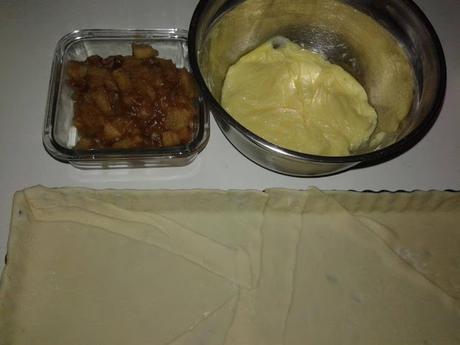 Tarta de manzana y crema pastelera