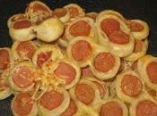 Flores hojaldre salchichas