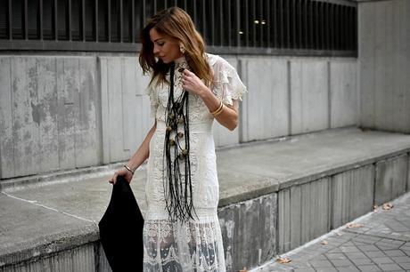 Vestido boho blanco de encaje