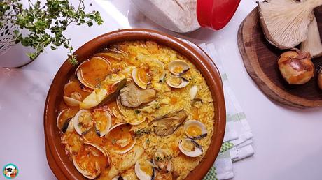 Arroz caldoso con almejas