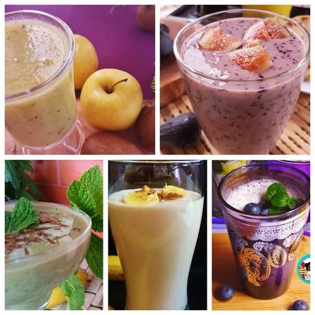 Smoothies de soja con dátiles