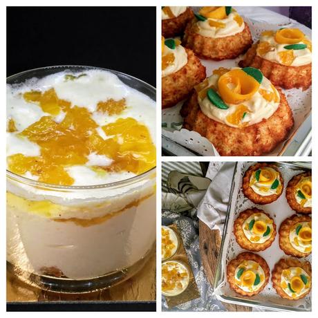 pineapple-mango-cake, candied-pineapple, bizcocho-de-piña mousse-de-mango