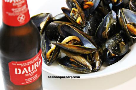 MEJILLONES A LA CERVEZA SIN GLUTEN