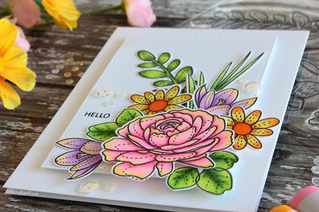 Simon Says Stamp / Stitched Flowers Bouquet