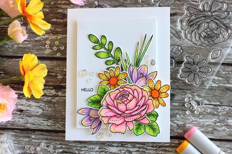 Simon Says Stamp / Stitched Flowers Bouquet