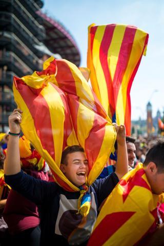 Protesters took to the streets of Barcelona after Madrid blocked the Catalan government’s referendum on independence