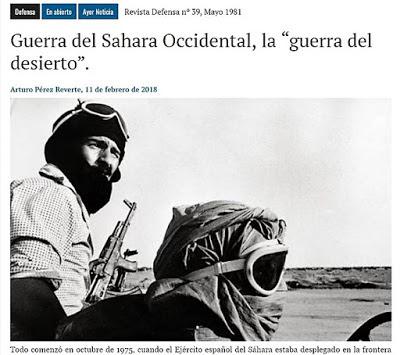 Arturo Pérez Reverte: “Sobrios, buenos conocedores del desierto y, ahora, bien armados, los saharauis son magníficos luchadores”