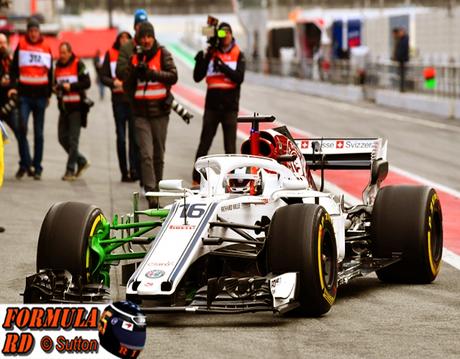 Alfa Romeo Sauber tuvo un segundo día de test positivo | Leclerc ha debutado