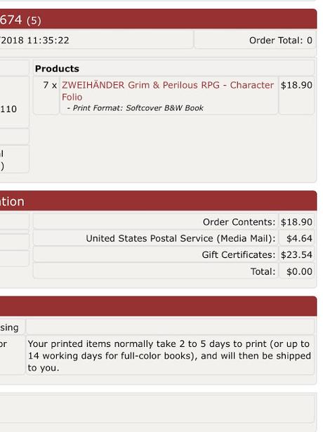 Novedades Grim & Perilous Studio para Zweihänder RPG