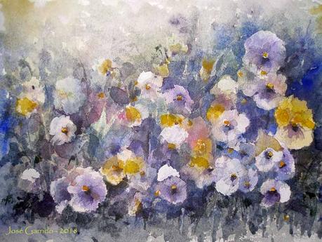Acuarelas febrero 2018 - 8 años del blog