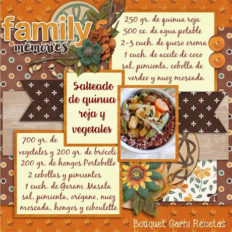 Salteado de quinua roja y vegetales Salteado de quinua roja y vegetales