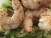 Spaghetti calabacitas camarones