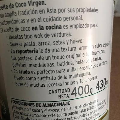 Aceite de coco, La Masía, Aceite de coco virgen extra ecológico, ácido laúrico